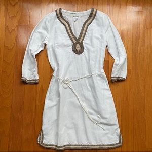 Linen and  cotton sheath dress